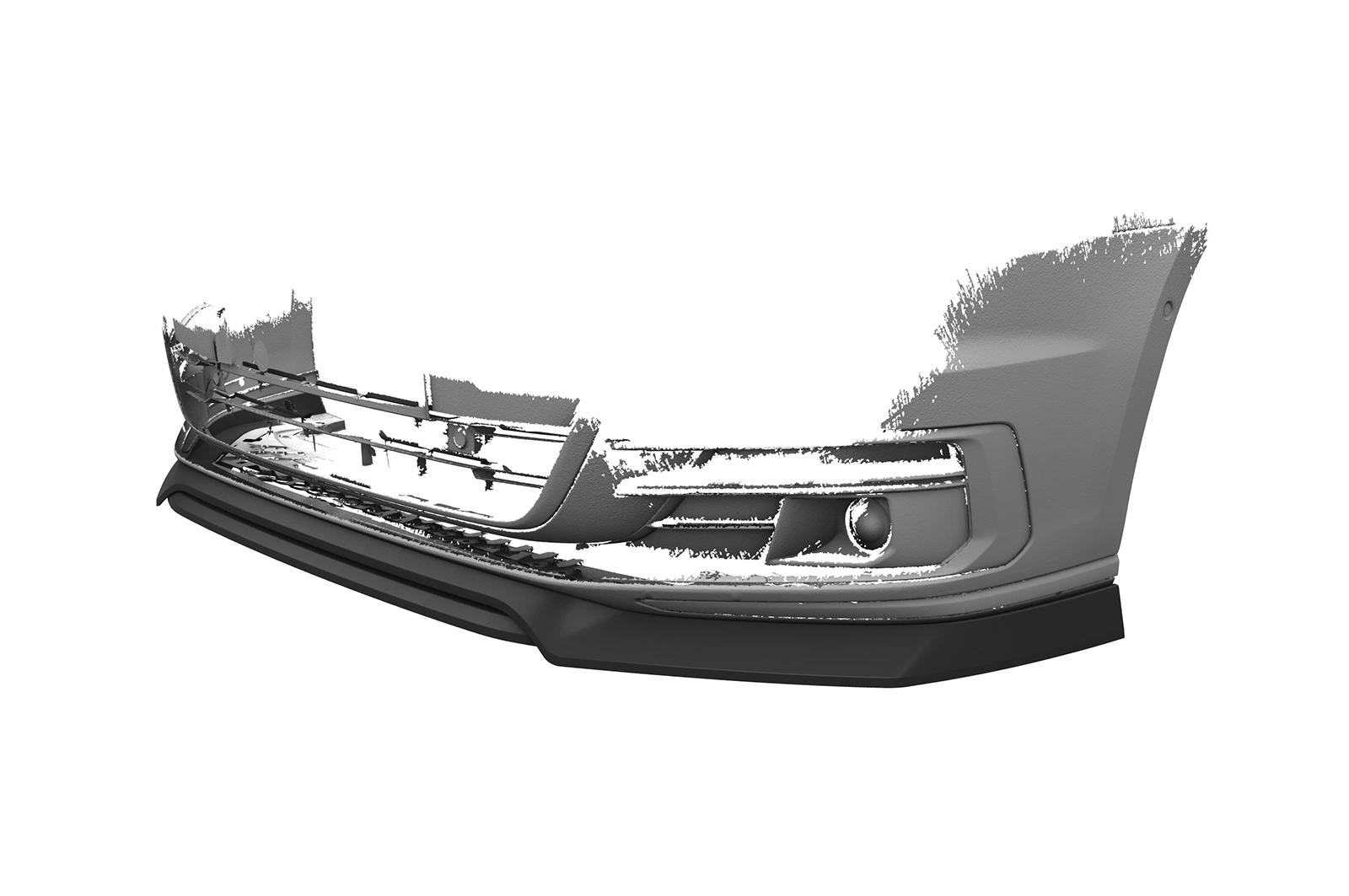 Voorspoiler passend voor Audi A8 (D5) Glans Zwart (2017–2021) CSR