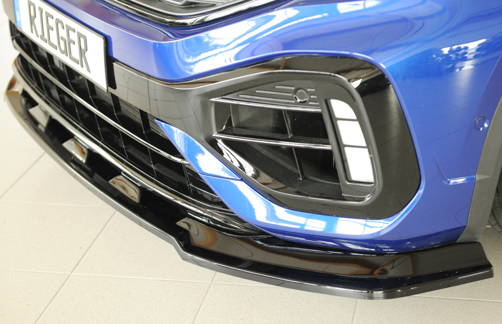 Voorspoiler passend voor VW T-Roc A1 R/R-line 2022- Rieger Glossy black