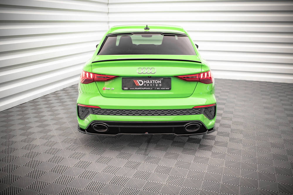Diffuser passend voor Audi RS3 8Y Limousine Maxton Glans Zwart