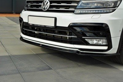 Voorspoiler passend voor VW Tiguan 2 15-20 R-Line Glans Zwart