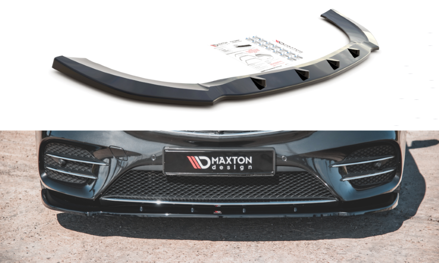 Voorspoiler passend voor Mercedes V-Klasse W447 AMG-Line Maxton Design glans zwart v.2