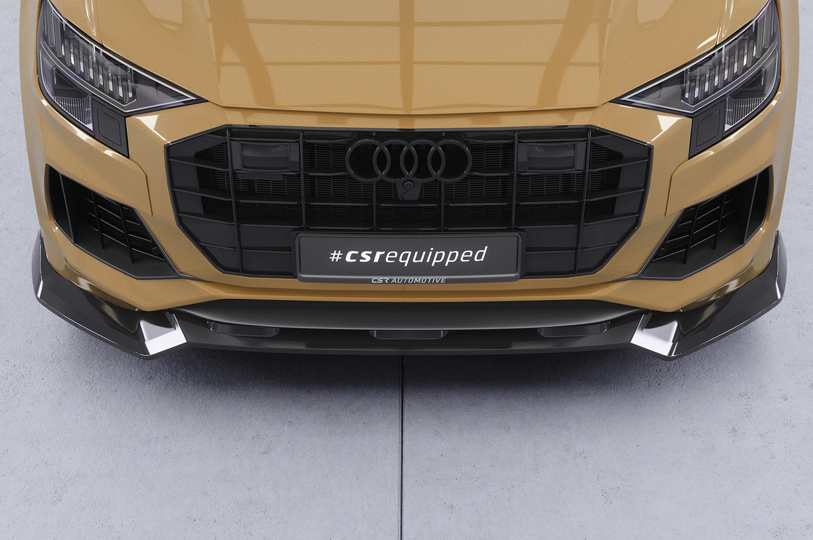 Voorspoiler passend voor Audi Q8 4M glans zwart
