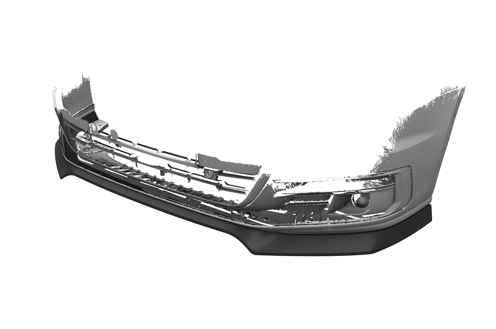 Voorspoiler passend voor Audi A8 (D5) Glans Zwart (2017–2021) CSR