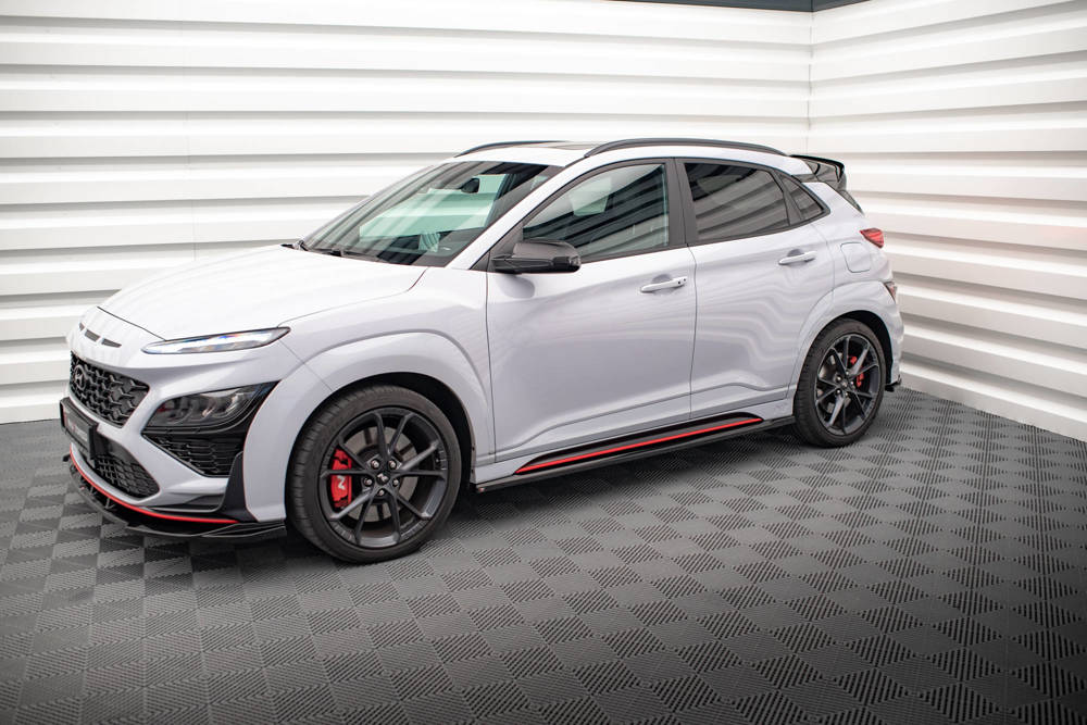Zijskirts V.1 Hyundai Kona N Maxton Glans Zwart