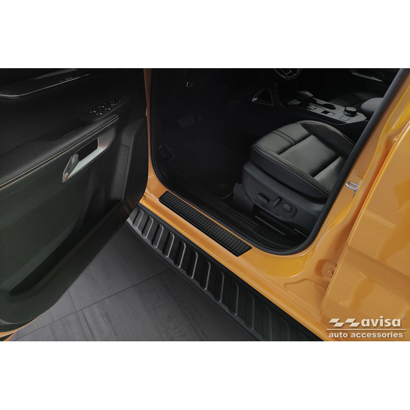 Aluminium Instaplijsten 'Riffled Plate'  Ford Ranger VI 2022- & Volkswagen Amarok II 2023- - 4-delig - Zwart