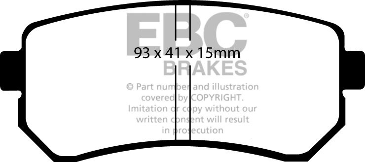 EBC Brakes KIA Rio 1.4 2005-2011 Remblokken achterzijde