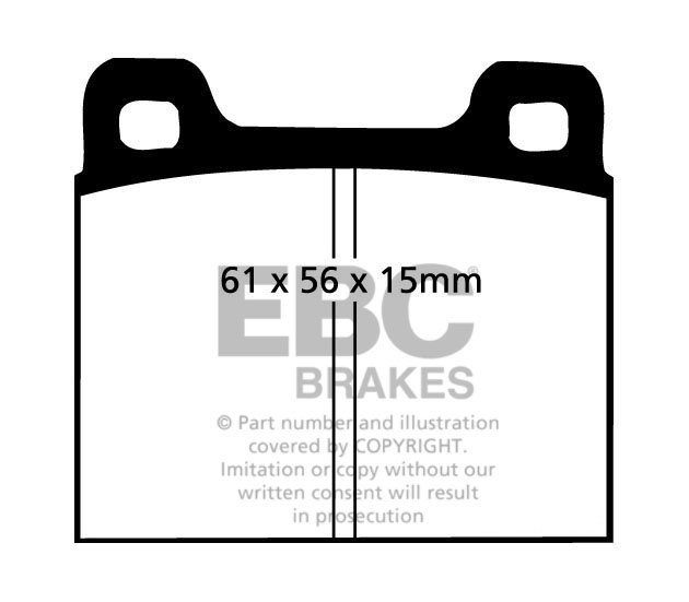 EBC Brakes VOLVO 740 2.3 Turbo 84-92 Remblokken achterzijde gree