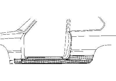 dorpel, rechts BMW 3 serie E21, 1975-1983