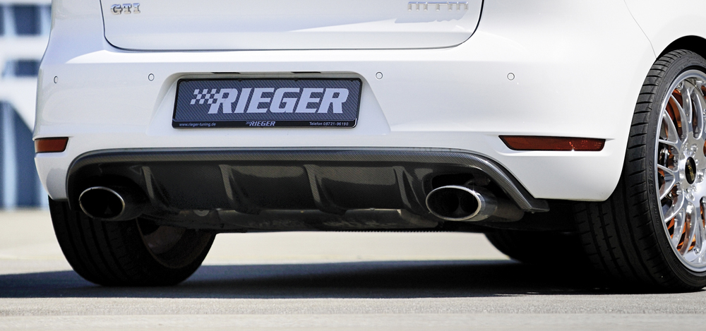 Diffuser passend voor Volkswagen Golf 6 GTI GTD Rieger Carbon Look