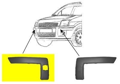 voorbumperlijst, rechts Ford Fusion, 2005 -
