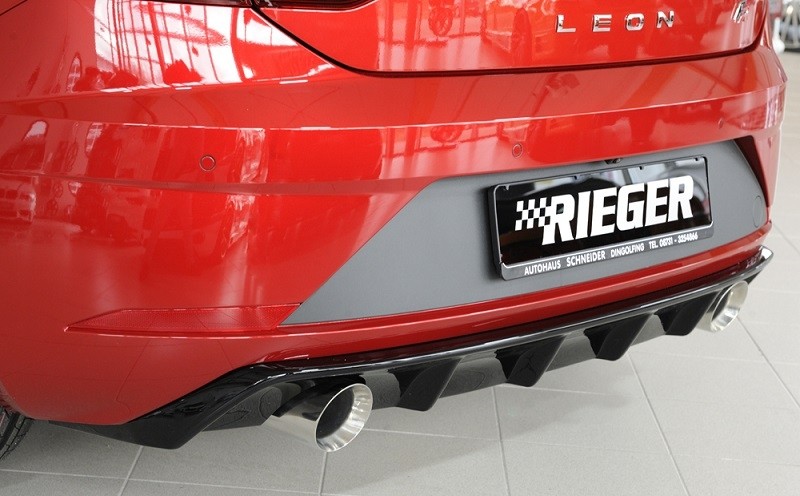 Achterbumper Diffuser Rieger Glossy Black Seat Leon FR 5F 2017-