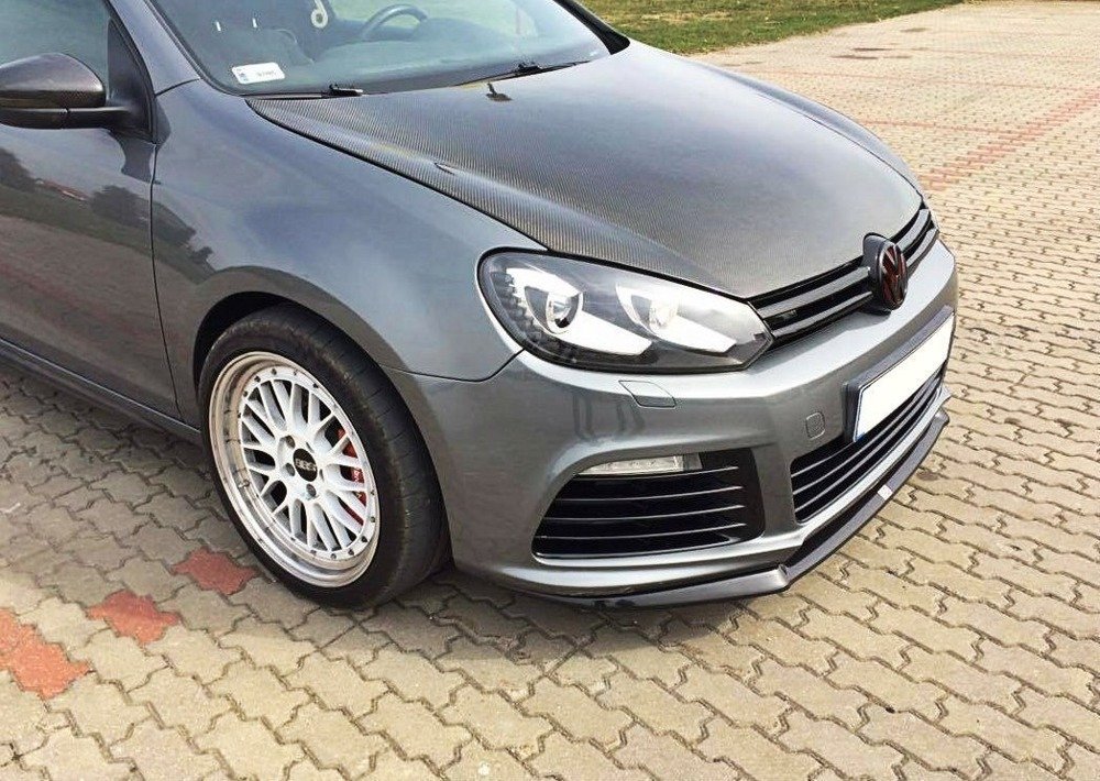 Voorspoiler passend voor VW Golf 6 R Cupra Look Glans Zwart