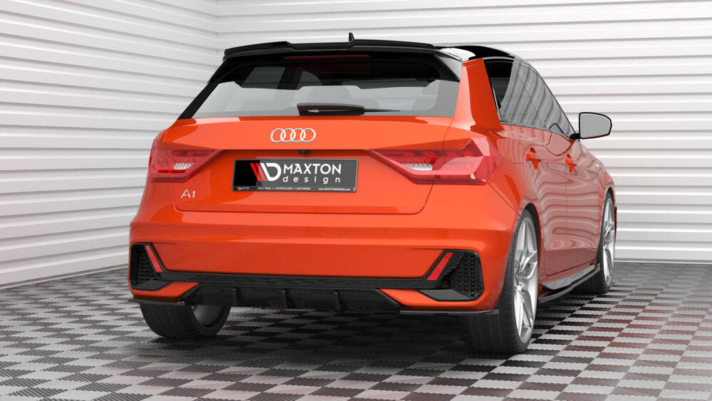Diffuser passend voor Audi A1 S-LINE GB glanzend zwart