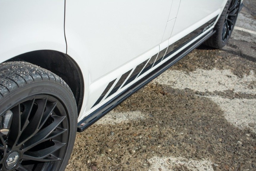 Zijskirts passend voor Volkswagen T6 Bus Glans Zwart