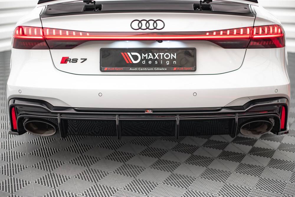 Diffuser passend voor Audi RS6 / RS7 C8 Maxton Glanzend Zwart