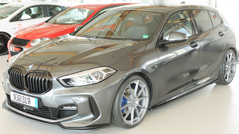 Zijskirts passend voor BMW 1 Serie F40 Rieger Glans Zwart