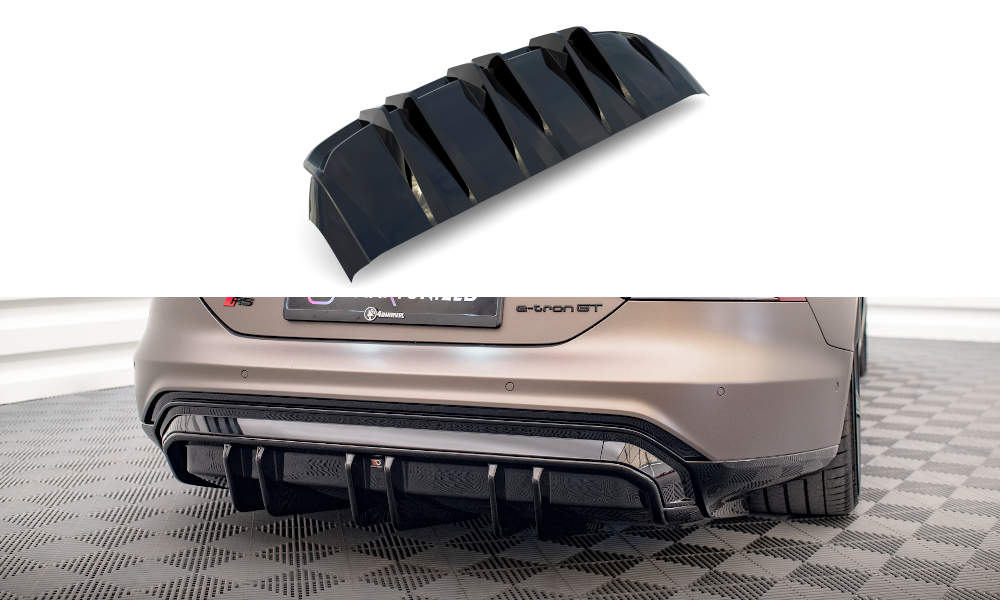 Diffuser passend voor Audi E-Tron GT & RS GT Maxton Glans Zwart