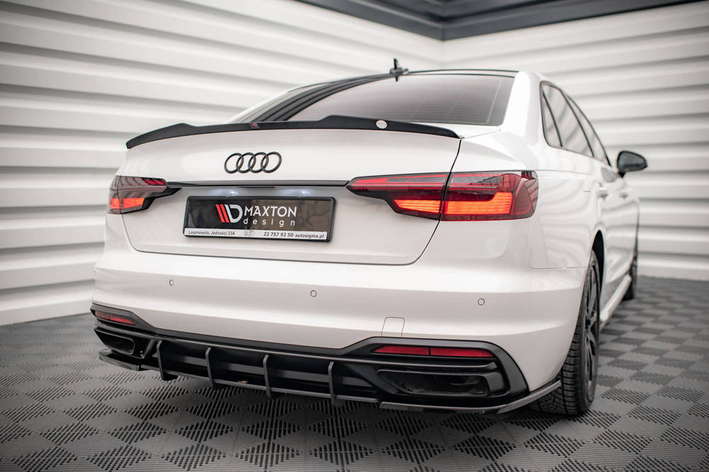 Spoiler passend voor Audi A4 B9 FL Maxton Glans Zwart