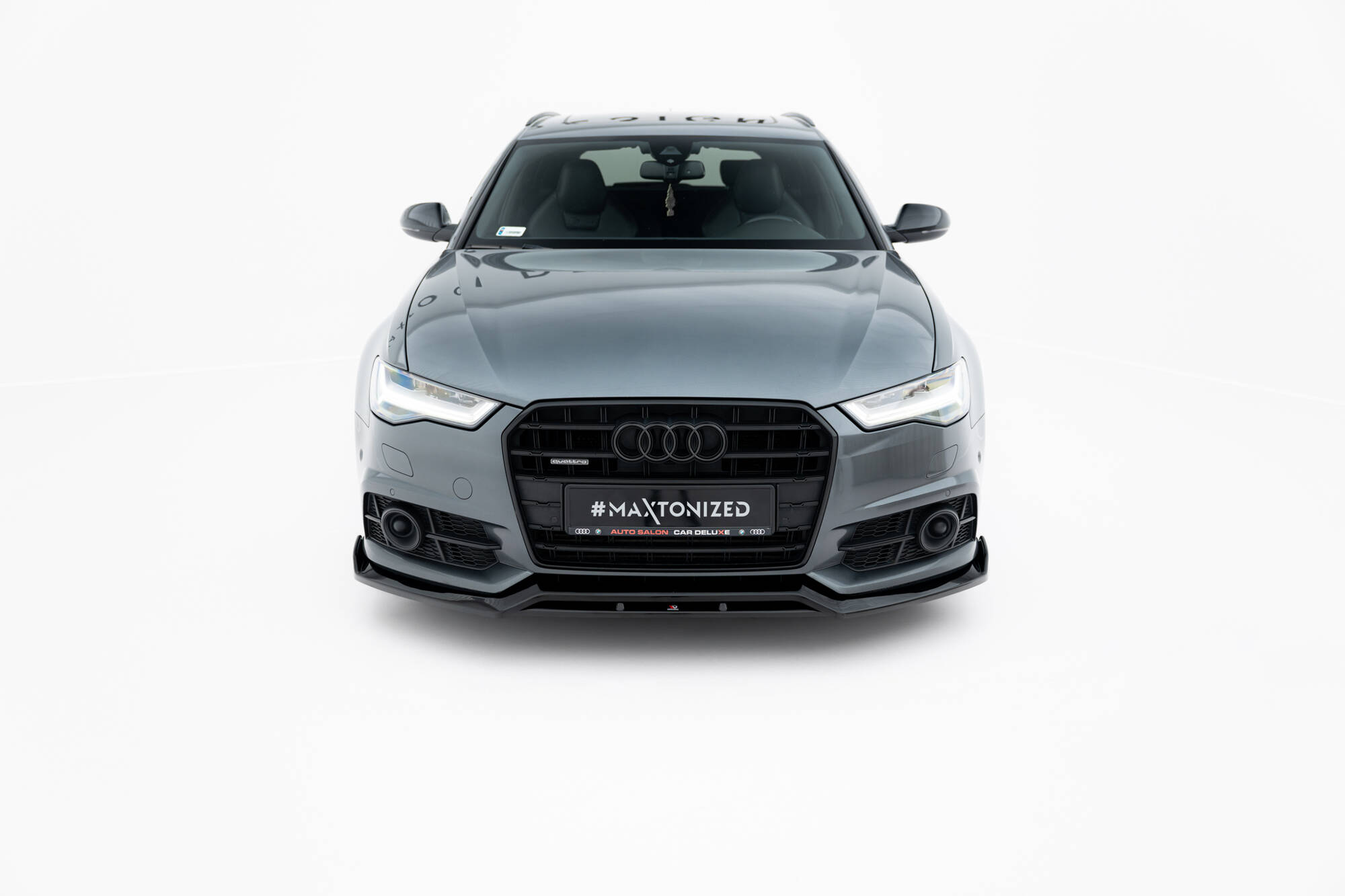 Voorspoiler V.3 Audi A6 / A6 C7 S-line/ S6 C7 Facelift Maxton Glanzend zwart