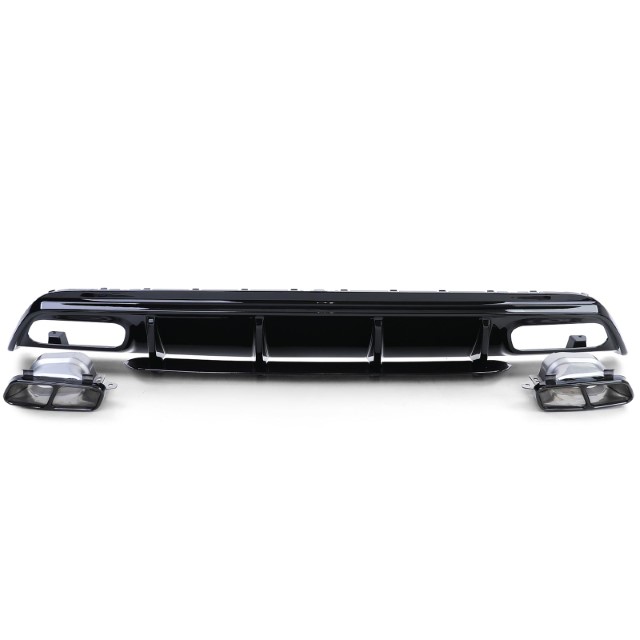 Diffuser passend voor Mercedes W176 A45 Edition Glans zwart, zwart Sierstukken