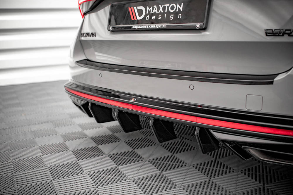 Diffuser passend voor Skoda Octavia RS MK4 Maxton Glans Zwart