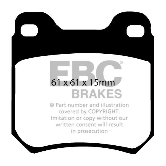 EBC Brakes OPEL Vectra B 1.6 16v 95-2000 Remblokken achterzijde