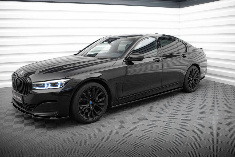 Zijskirts passend voor BMW 7-Serie G11 FL Maxton Glans Zwart