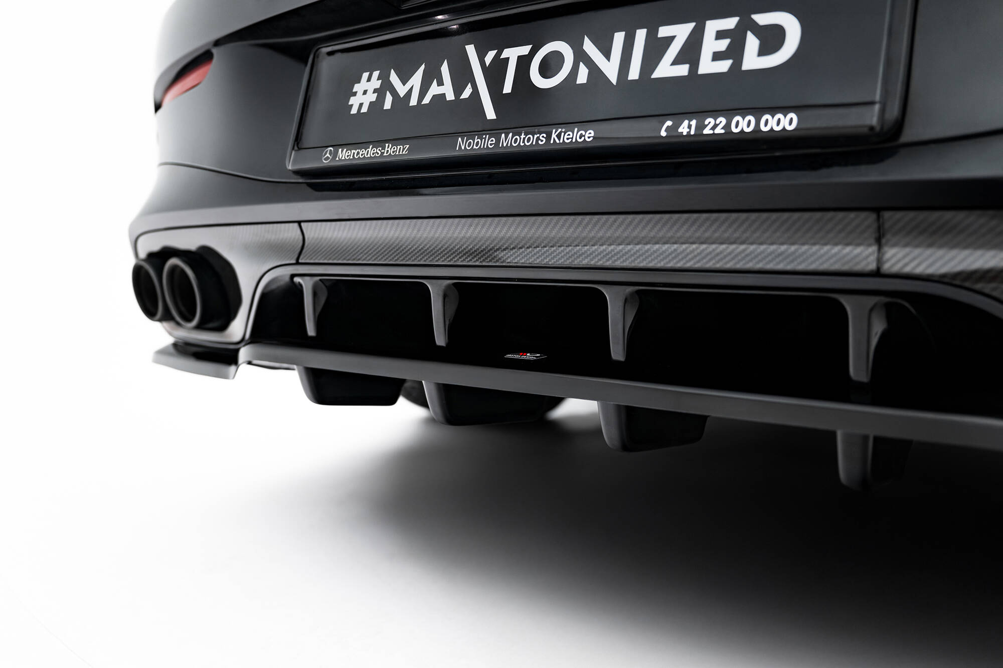 Achter Diffuser passend voor Mercedes-AMG CLE 53 / AMG-Line C236 Maxton Glanzend zwart