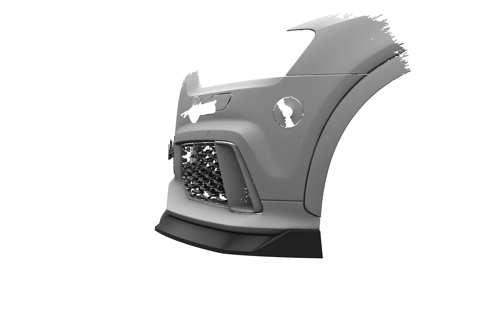Voorspoiler passend voor Audi RSQ3 glans zwart