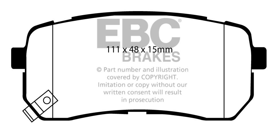 EBC Brakes KIA Carnival 2.7 2006-.. Remblokken achterzijde green