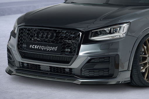 Voorspoiler passend voor Audi Q2 S-Line CSR Glans Zwart
