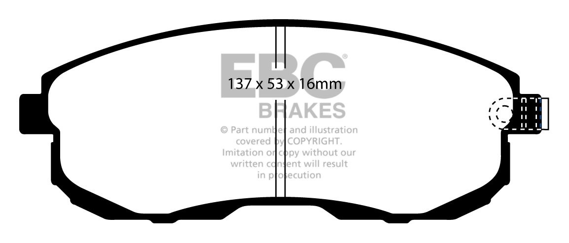 EBC Brakes NISSAN Stagea 3.5 2004-2007 Remblokken voorzijde