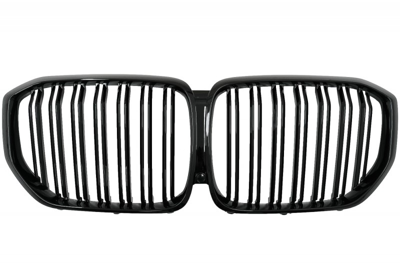 Grill passend voor BMW X5 G05 2018-.. Double Stripe M Glans Zwart