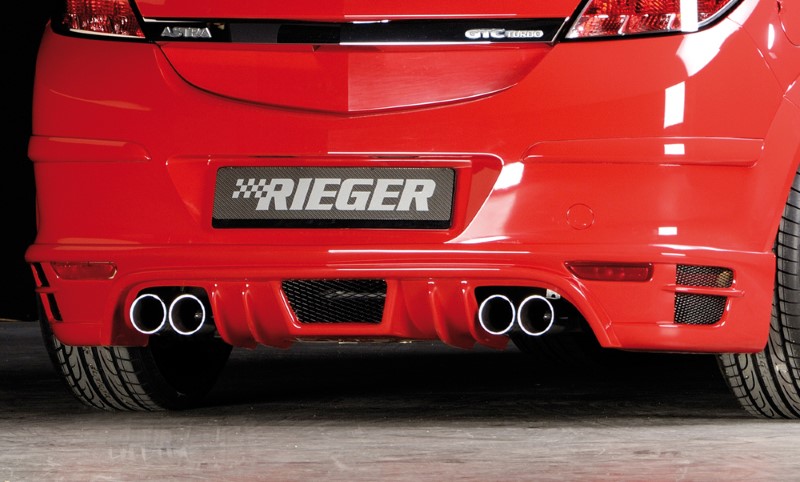 Achterbumper Diffuser met uitsparing voor enkele einddemper links Opel As