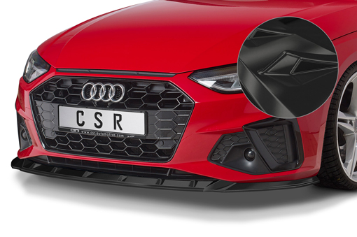 Voorspoiler passend voor Audi A4 B9 FL S-Line 2020-.. Glans Zwart