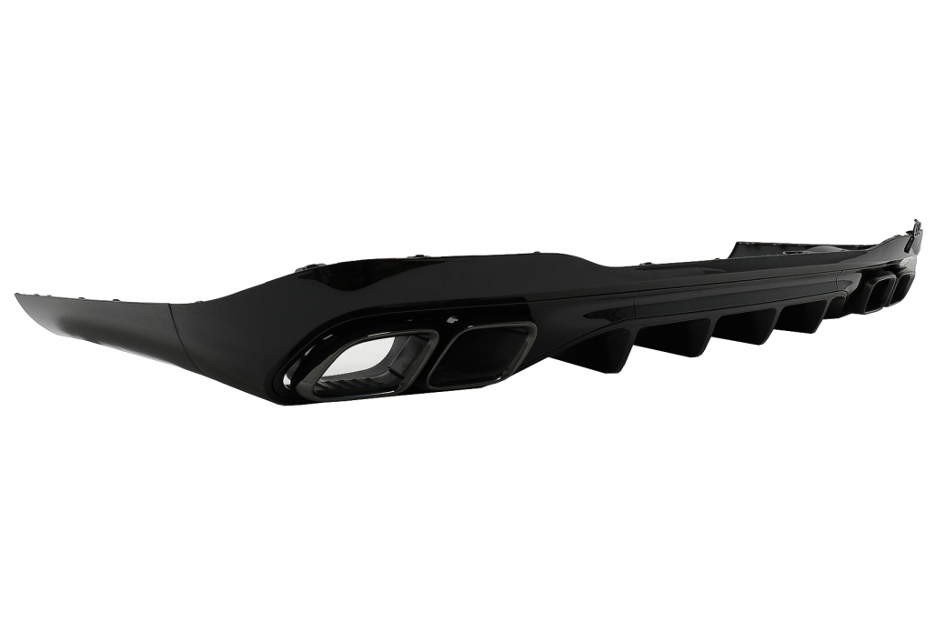 Diffuser passend voor Mercedes C Klasse W206 S206 63 AMG Look Zwart