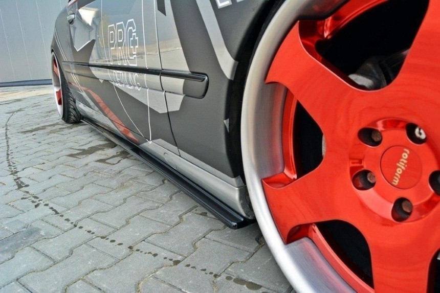 Zijskirts passend voor Mercedes CL-klasse C215 Maxton Design glans zwart