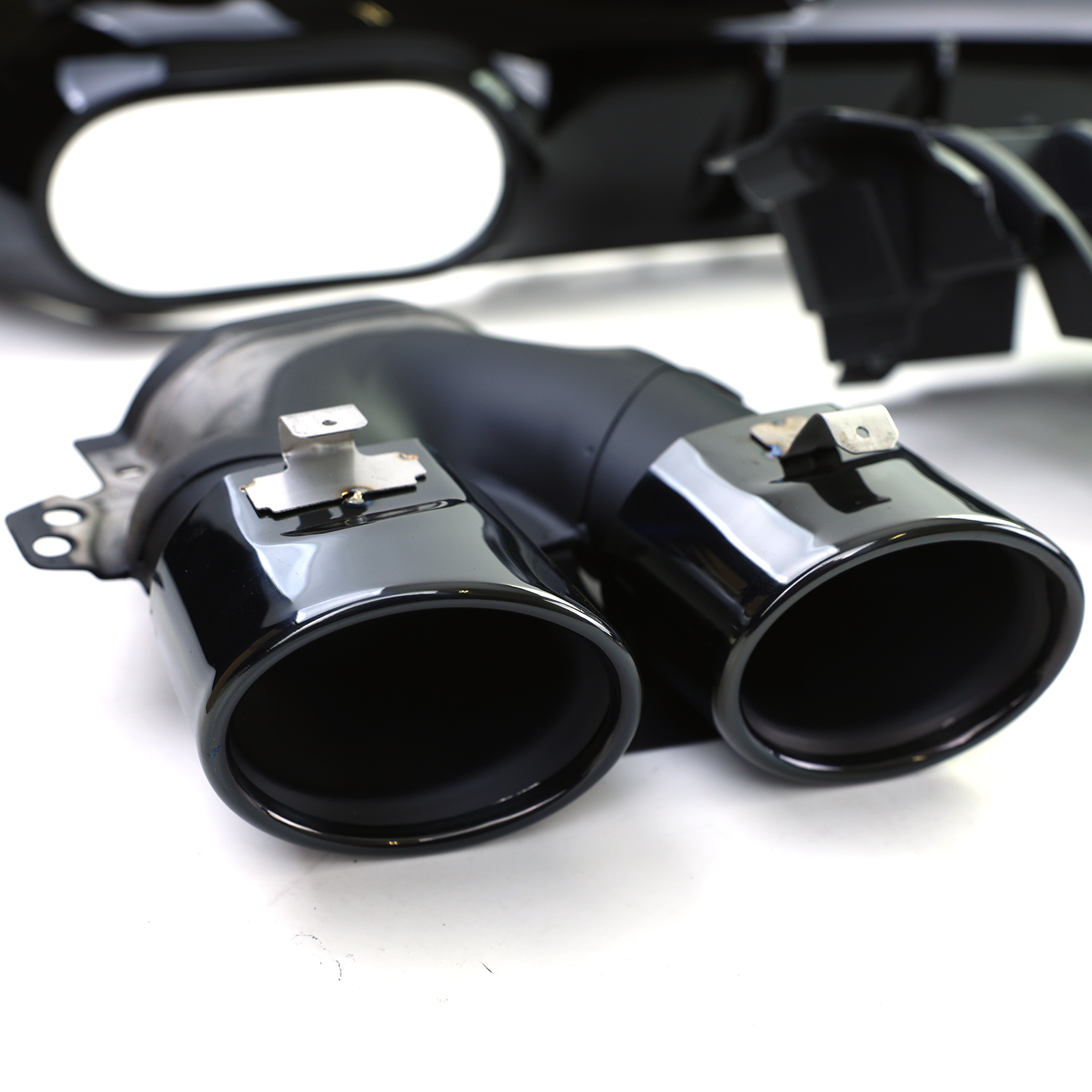 Diffuser passend voor Mercedes CLS C257 17- AMG Look Zwart