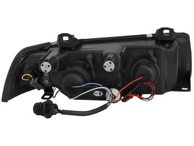 Koplampen passend voor BMW E36 Limousine/Touring Angel Eyes Chroom
