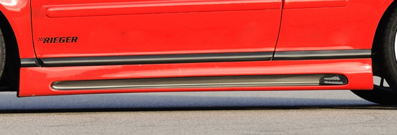 Zijskirts passend voor VW Golf III en 4 Cabrio ABS Carbon-look Rieger