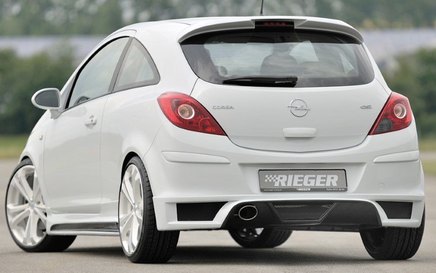 Diffuser Opel Corsa D Rieger uitlaat links