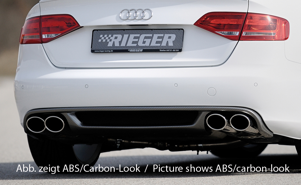 Diffuser passend voor Audi A4 B8 7-11 S4 Look Rieger