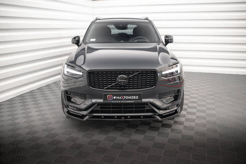 Voorspoiler V.2 Volvo XC90 R-Design Facelift 2019- Maxton Glans Zwart