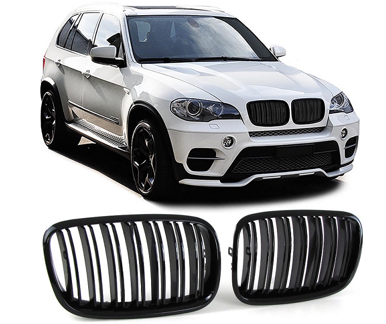 Grill Nieren BMW X5 E70 07-13 Glossy Zwart