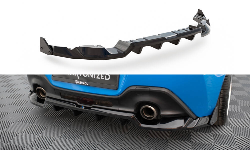 Diffuser V.1 met Canards Toyota GR86 Maxton Glans Zwart