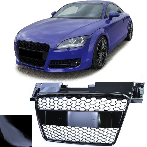 Grill passend voor Audi TT 8J 06-10 RS Look Glans Zwart