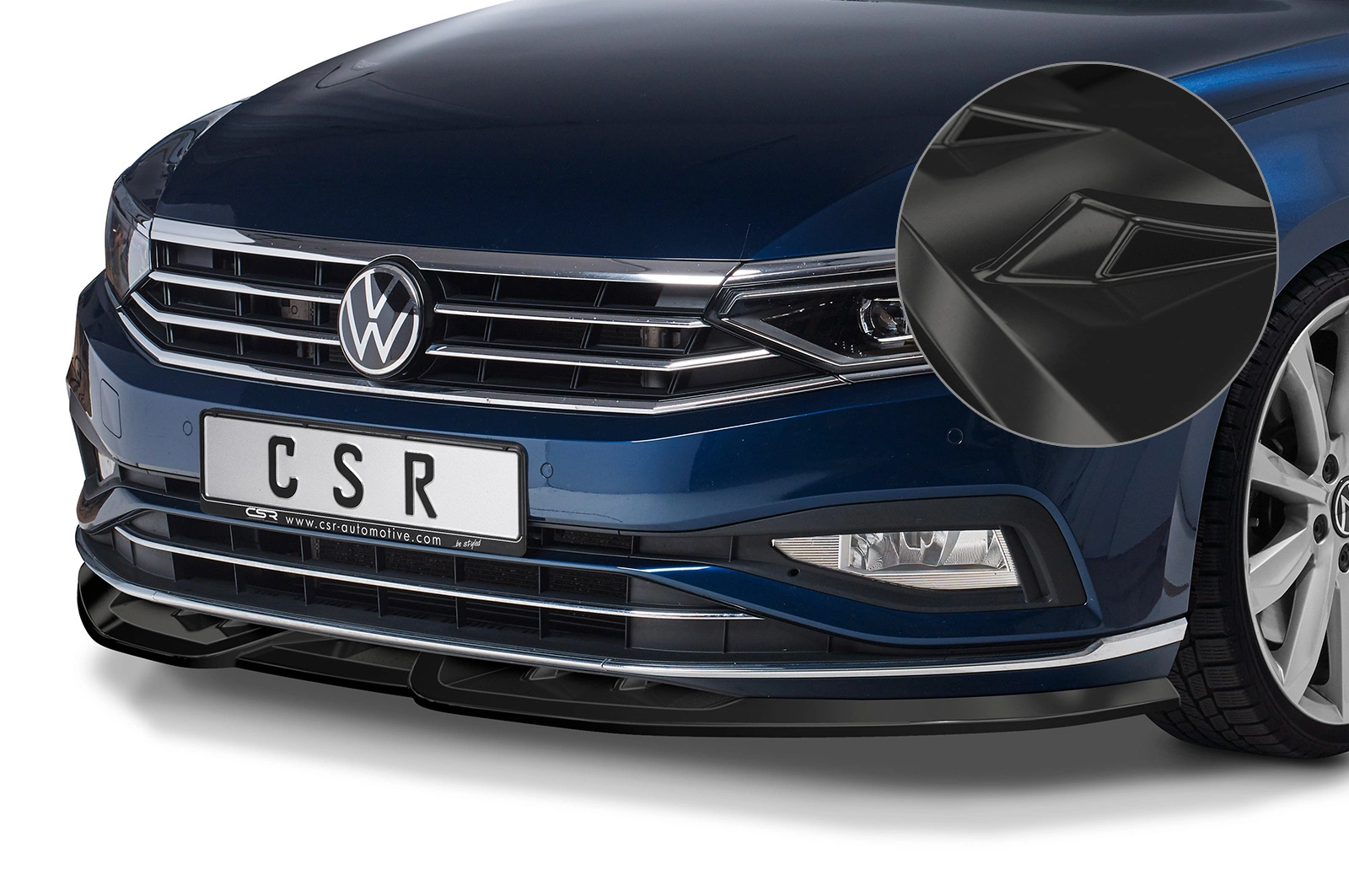 Voorspoiler passend voor VW Passat B8 (Typ 3G) Glans Zwart – 06/2019–