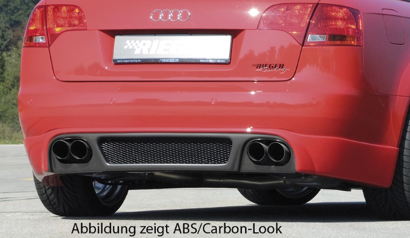 Achterbumper Diffuser duplex Audi A4 8E B7 11.04- Rieger