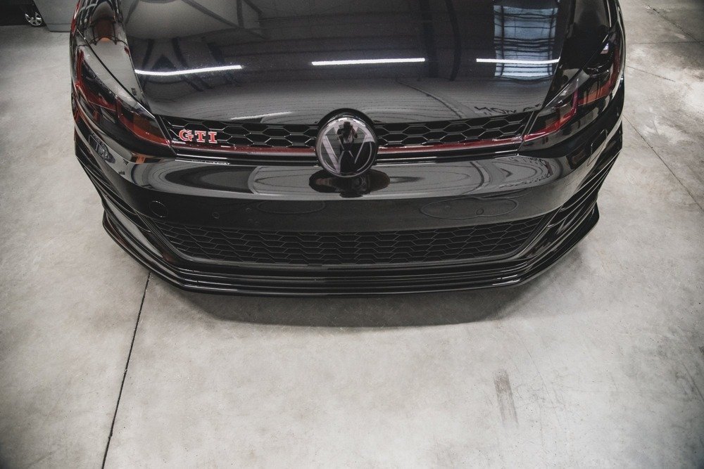 Voorspoiler passend voor Volkswagen Golf 7 GTI TCR Maxton Glans Zwart