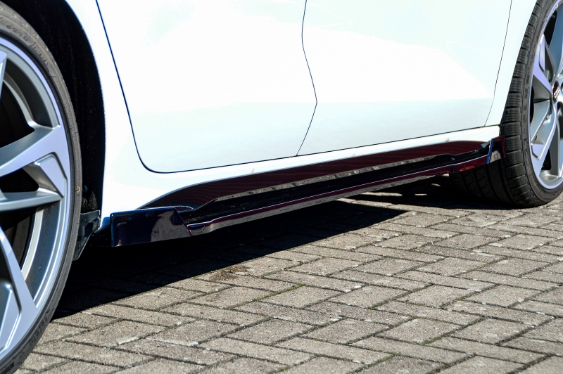 Zijskirts passend voor Audi A3 8Y S3 S-Line Limousine Glans Zwart